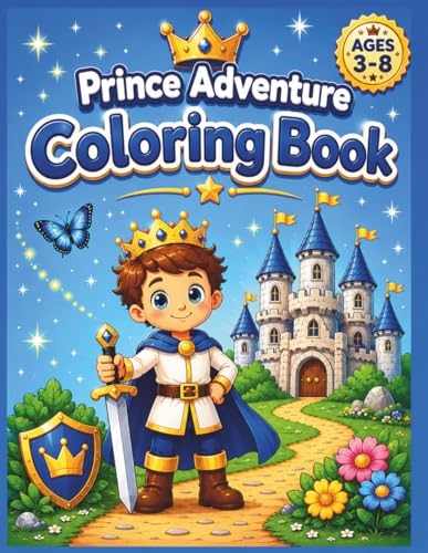 Prince Adventure Coloring Book: Ages 3-8 cover